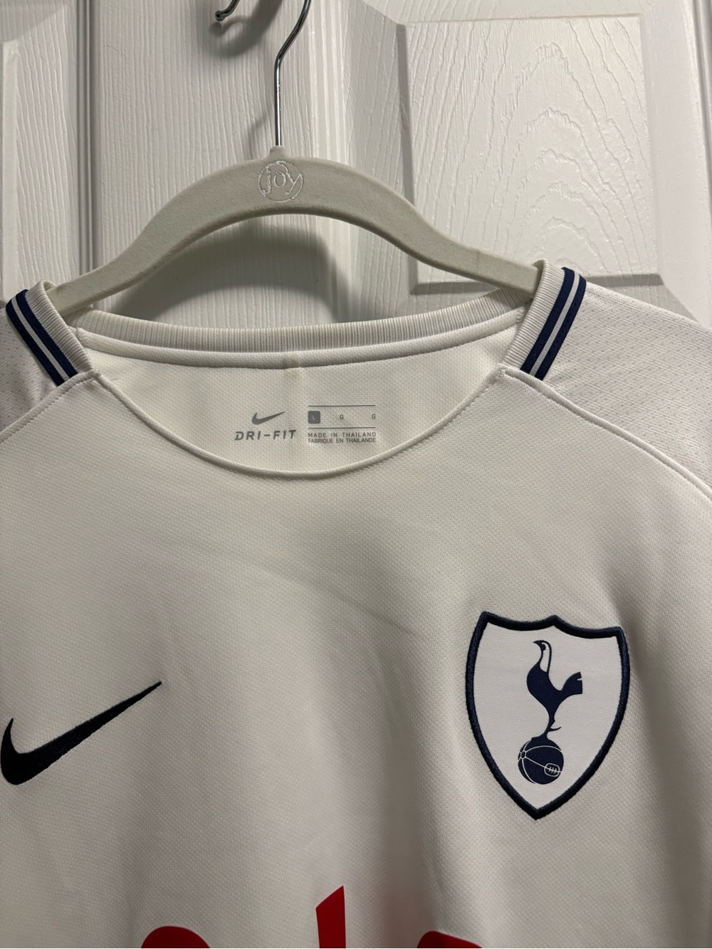 Nike White Soccer Jersey with Black Authentic Patch Dele 20 - Picture 2 of 4
